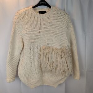 Simone Rocha Cream Sweater with Textured Design Size S In EUC